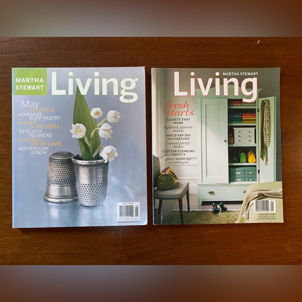 Set of 2 Martha Stewart Living Magazines